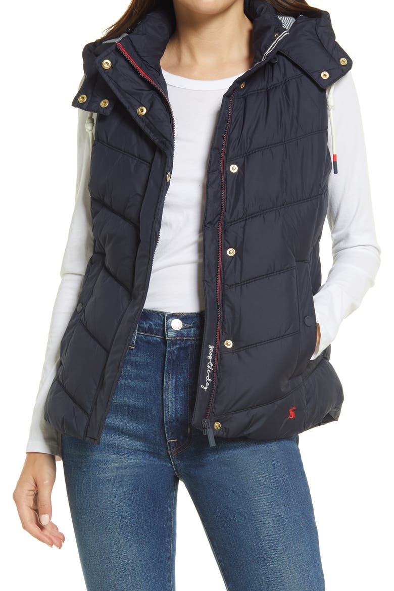 Corsham Chevron Quilted Puffer Vest, Main, color, MARINE NAVY