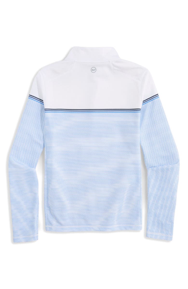 vineyard vines Kids' Striped Sankaty Performance Quarter Zip Pullover, Alternate, color, 