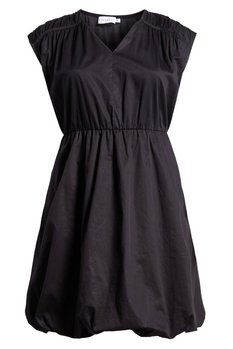 Arla Bubble Hem Cotton Dress, Alternate, color, BLACK