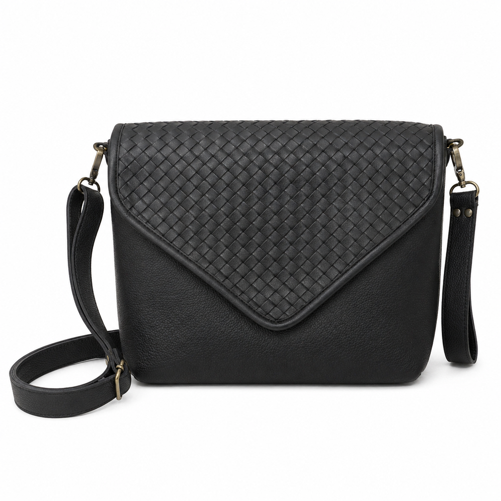 Amasouk Woven Everyday Bag, Main, color, Black