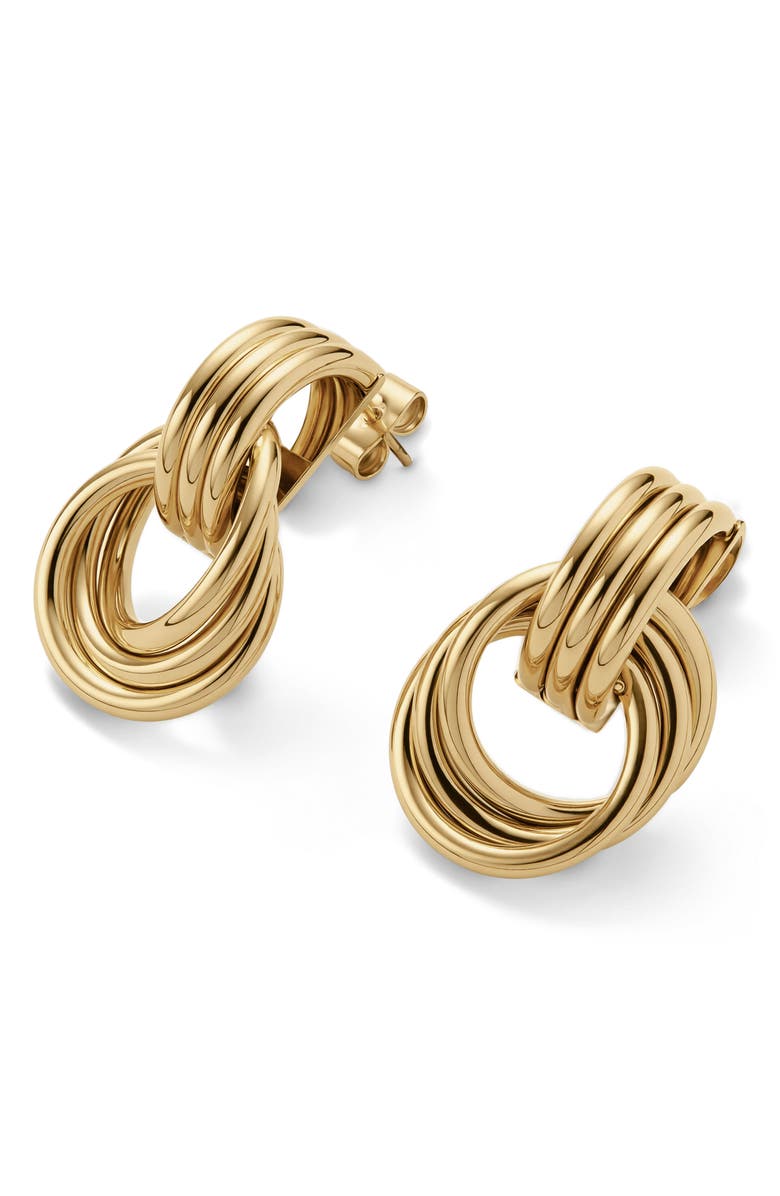D.LOUISE Knot Statement Stud Earrings, Alternate, color, Gold