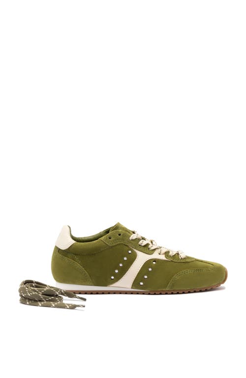 Larroude Stella Sneaker In Seaweed