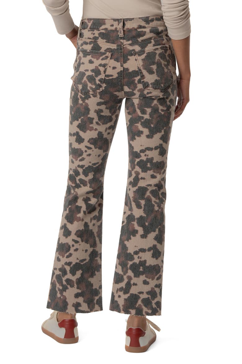 Kelsey Raw Hem High Waist Ankle Flare Jeans, Alternate, color, TAUPE