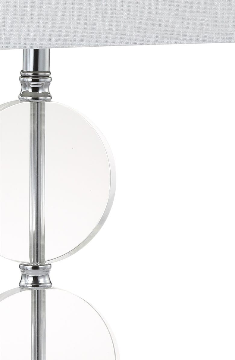 JONATHAN Y Richard 26" Crystal/Marble LED Table Lamp, Clear/White, Alternate, color, Clear/White