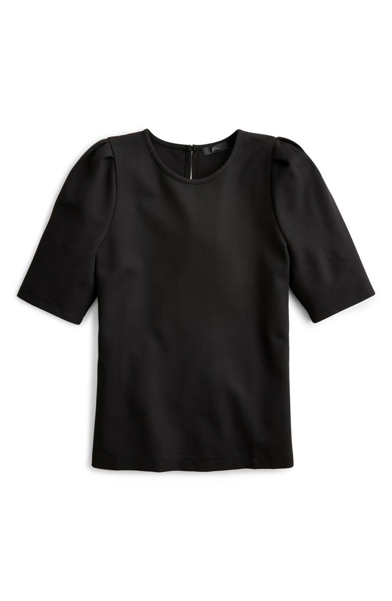 J.Crew Puff Sleeve Ponte Top, Main, color,