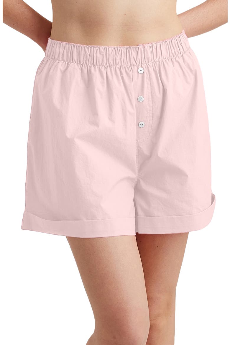 Boyfriend Cotton Boxer Shorts, Alternate, color, PAPINELLE PINK