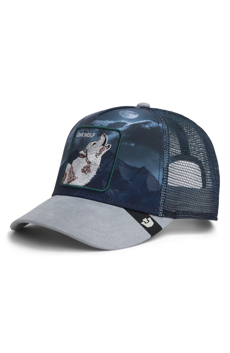 Goorin Bros. Wolf in the Element Snapback Baseball Cap, Main, color, Blue
