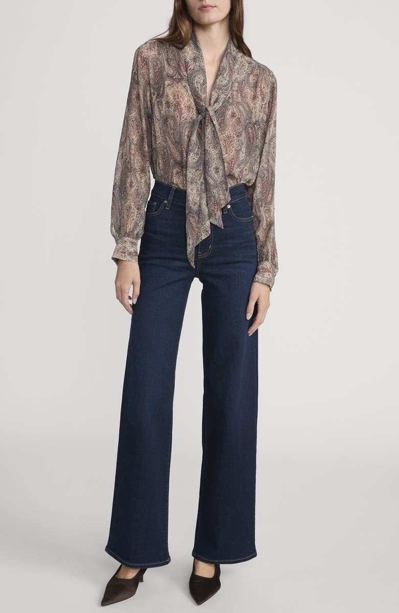 FRAME Le Slim Palazzo High Waist Wide Leg Jeans, Alternate, color, Fairway