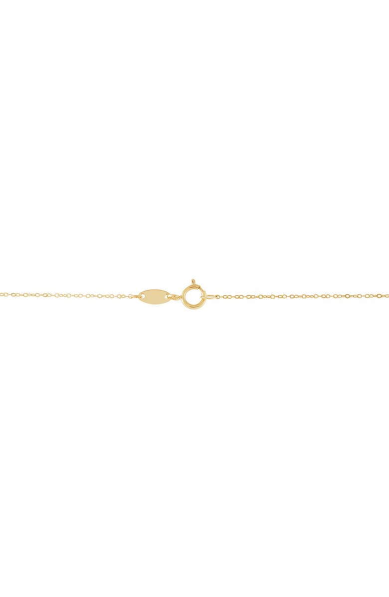 Frankie & Zoe Beaded Sideways Cross Pendant Necklace, Alternate, color, Yellow Gold