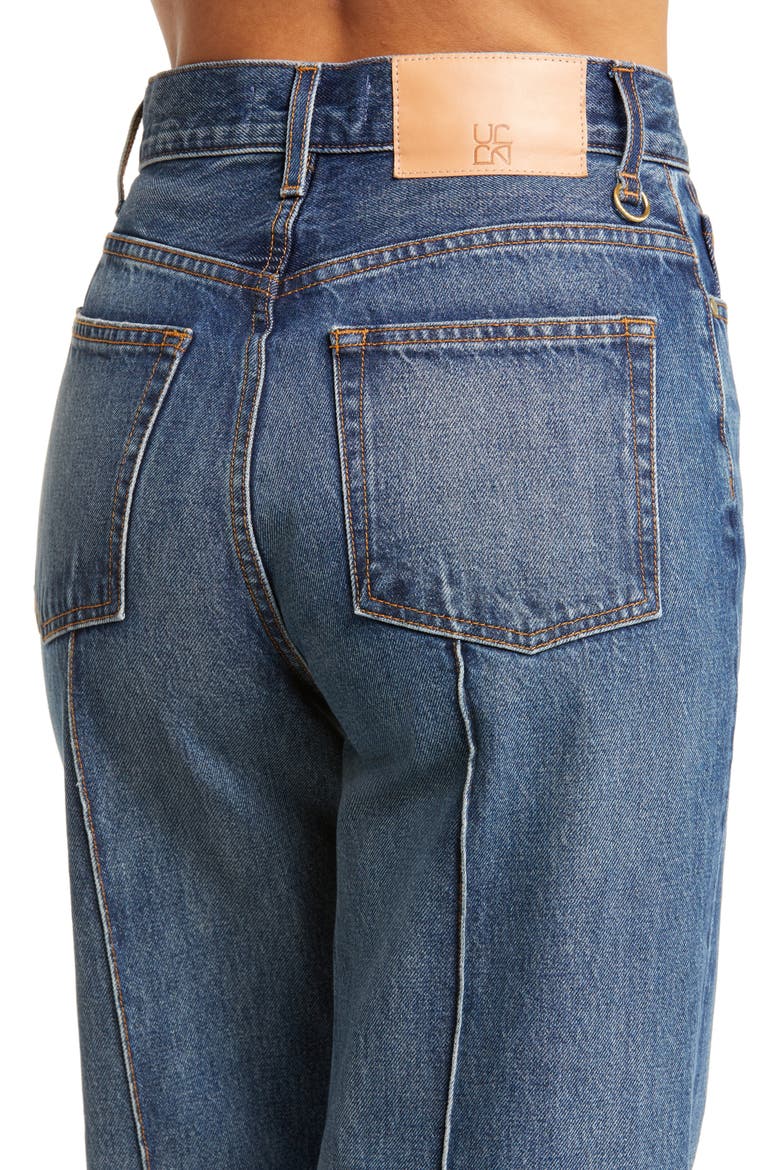 Genevieve Cuff Wide Leg Jeans, Alternate, color, DANUBE DARK INDIGO WASH