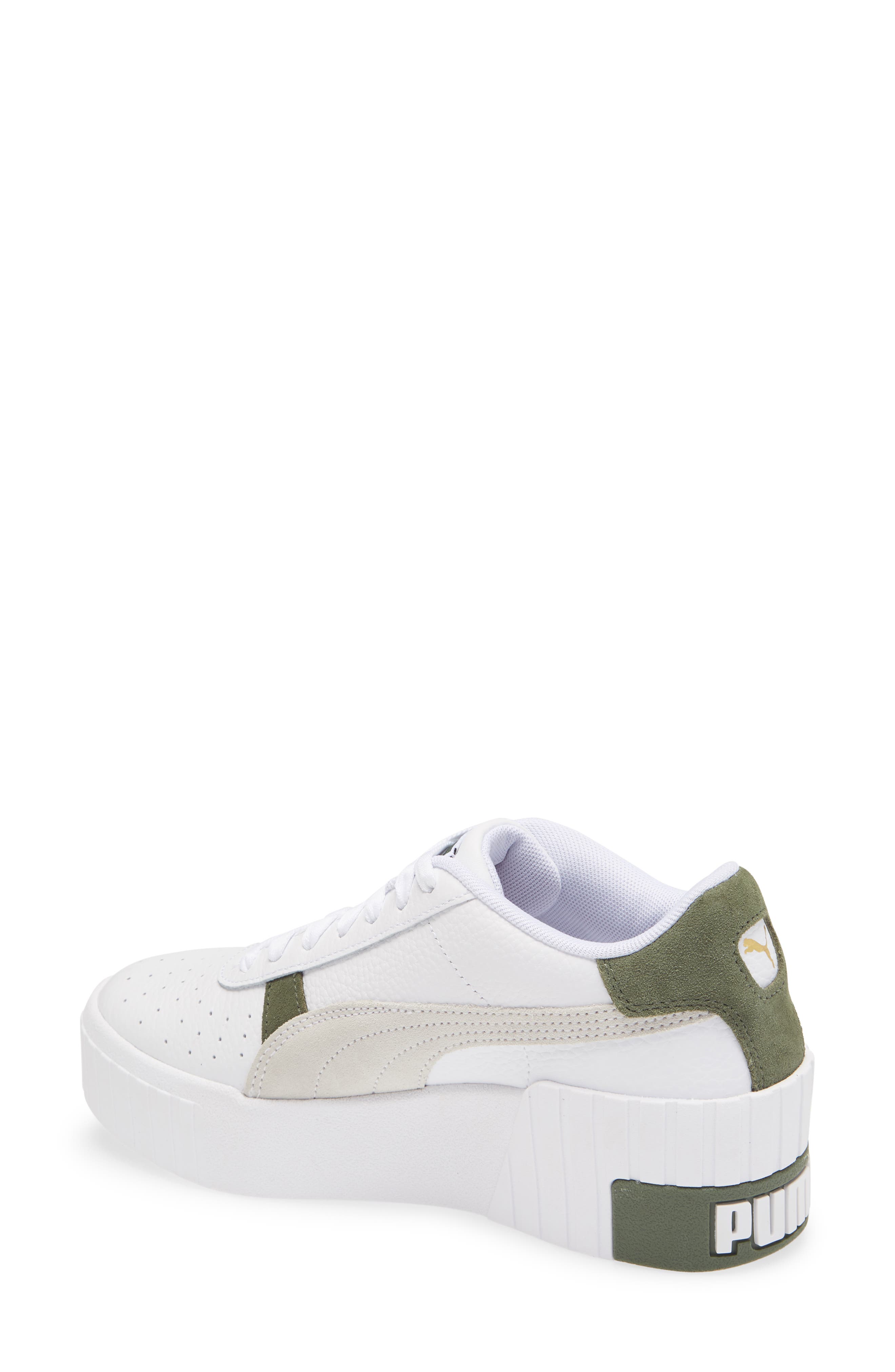 PUMA Cali Wedge Mix Sneaker, Alternate, color, Puma White/ Thyme