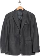 Duchamp Slim Fit Plaid Stretch Knit Sport Coat