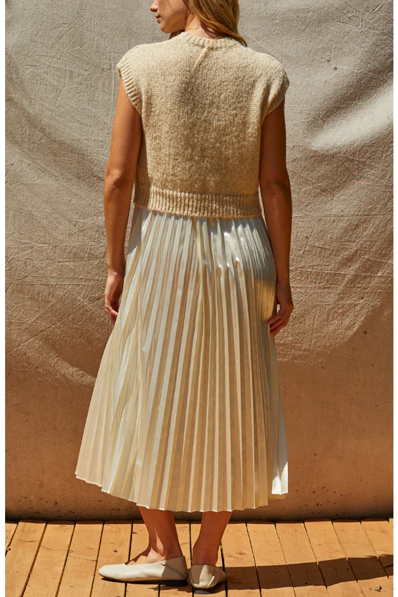 Twofer Sweater Top Dress, Alternate, color, Cream