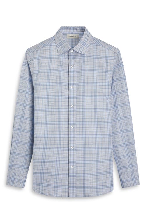 Bugatchi Axel Trim Fit Plaid Cotton Button-up Shirt In Blue