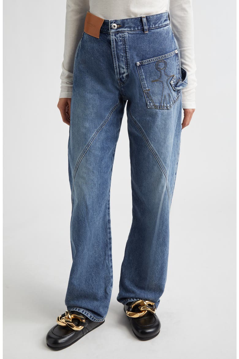 Twisted Workwear Jeans, Main, color, 172 MID BLUE