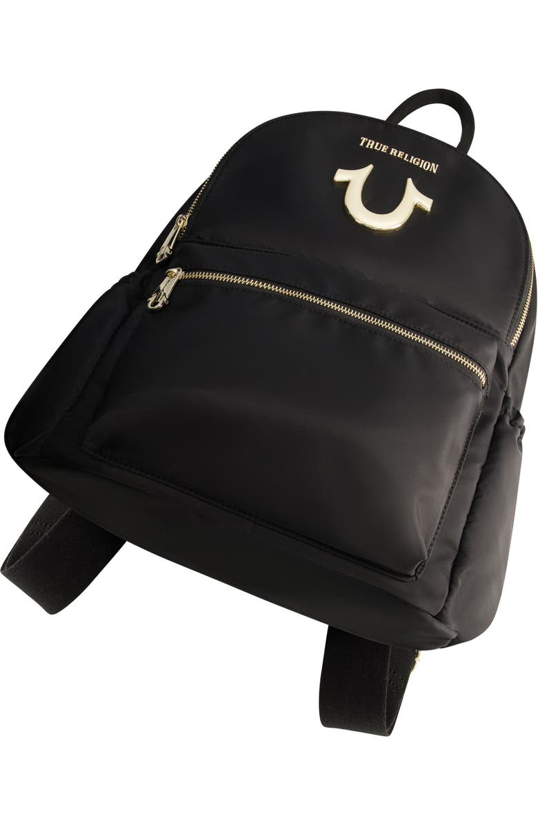 True Religion Horseshoe Nylon Backpack, Alternate, color, Black