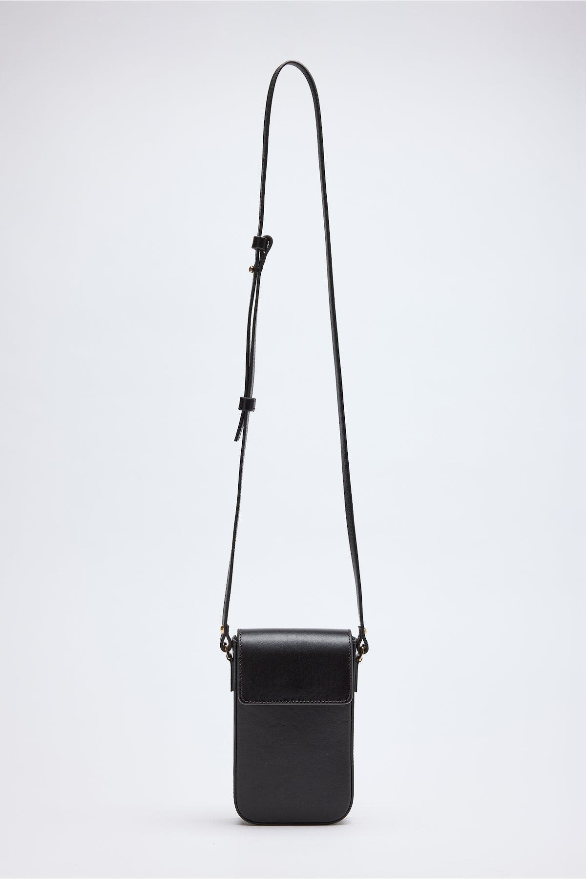 Forever & Always Shoes Ales Bassepi Leather Mini Crossbody Bag, Main, color, Dark Brown