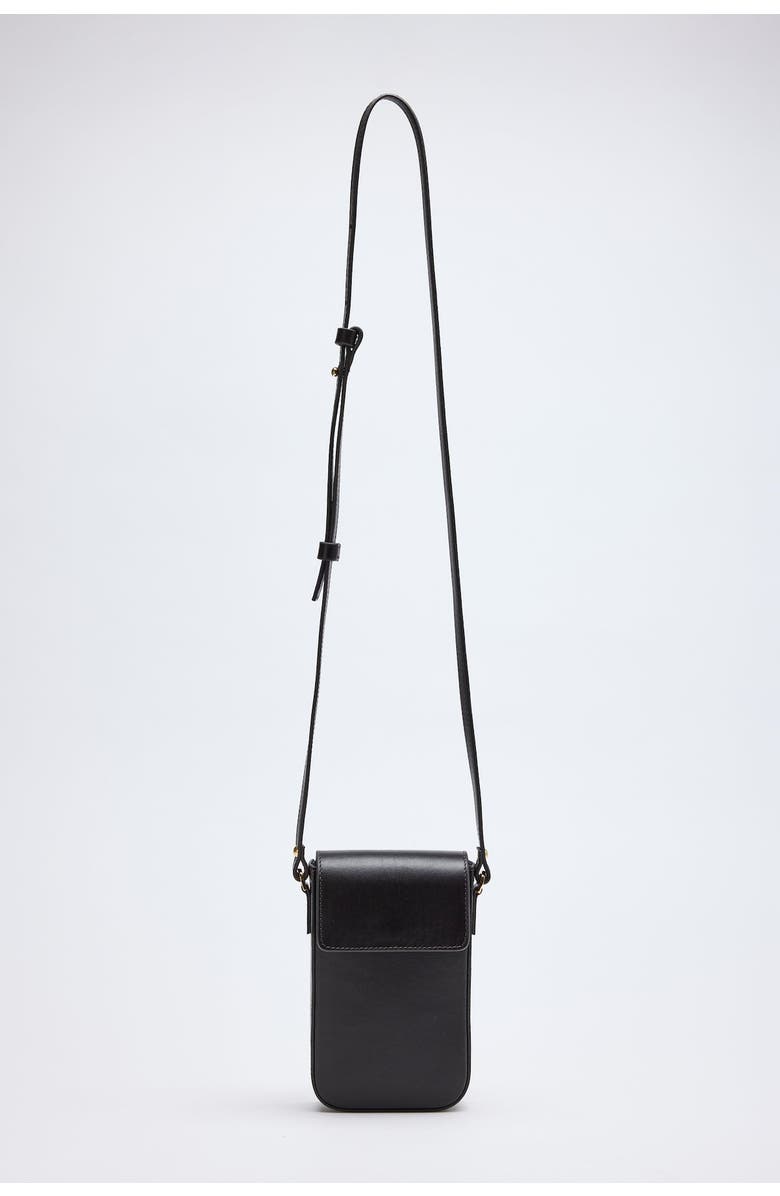 Forever & Always Shoes Ales Bassepi Leather Mini Crossbody Bag, Main, color, Dark Brown