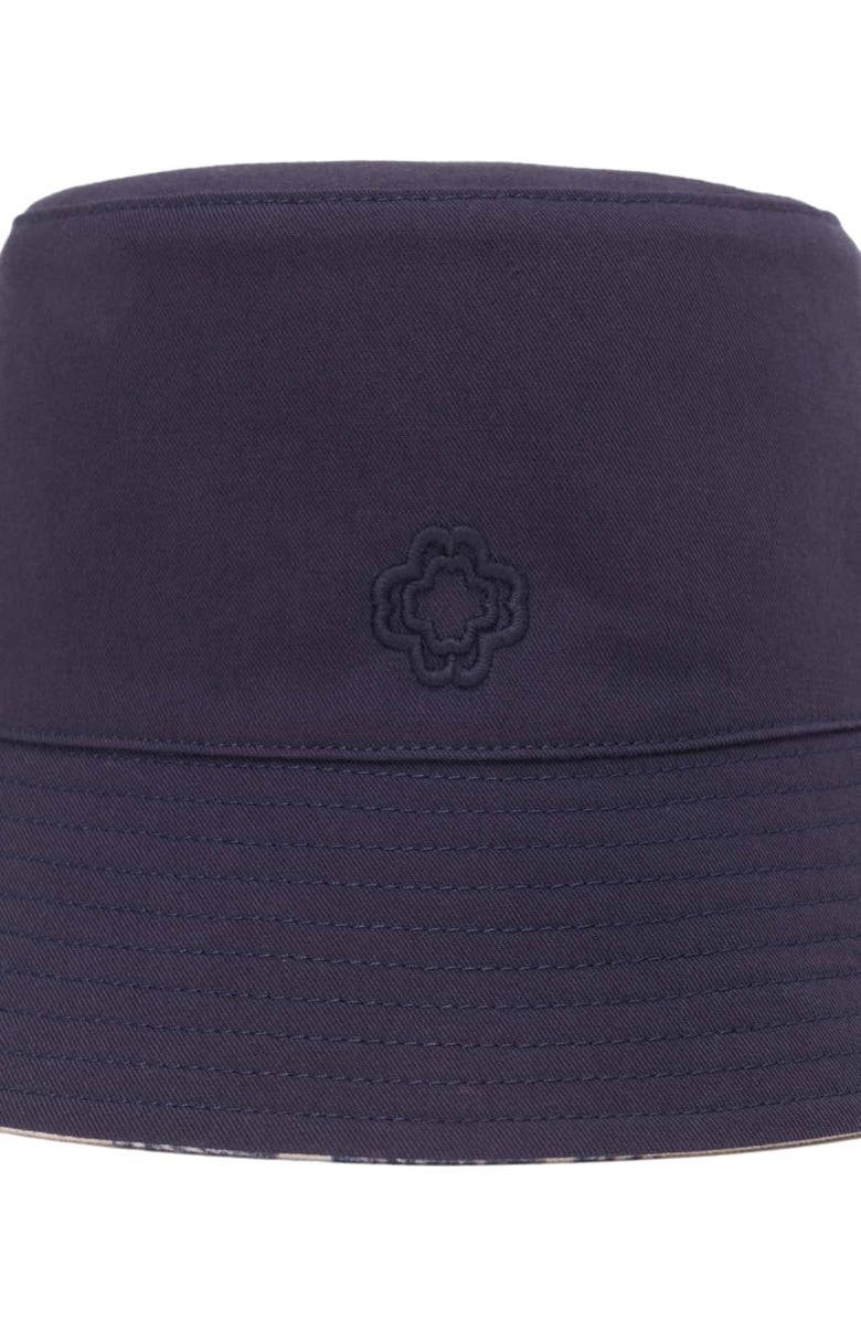 maje Reversible fruit print bucket hat, Alternate, color, Navy