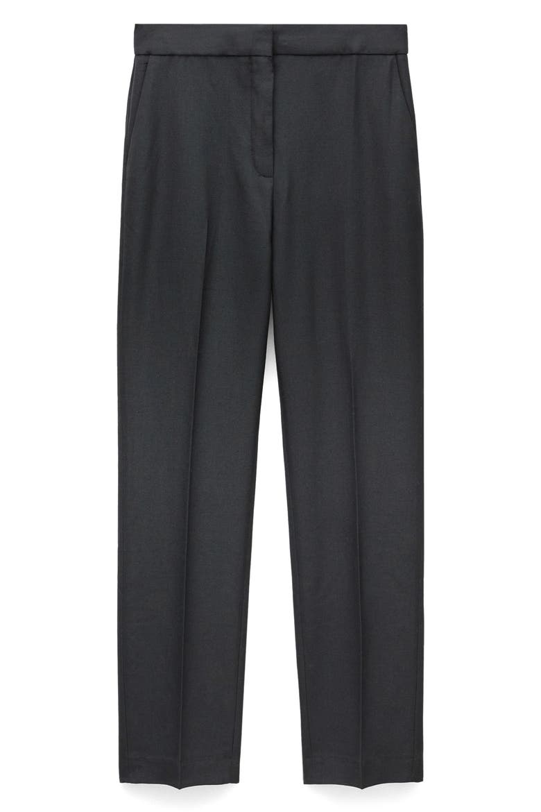 Straight Leg Suit Trousers, Alternate, color, BLACK
