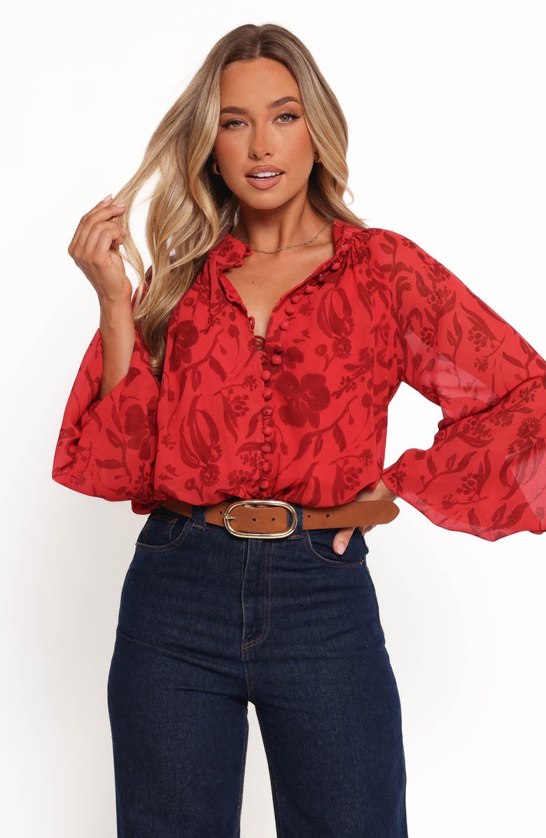 Petal & Pup Marni Floral Button-Up Shirt, Alternate, color, 