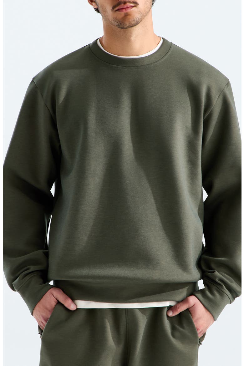 Dynamic Crew Sweatshirt, Main, color, NEW TAUPE GREEN