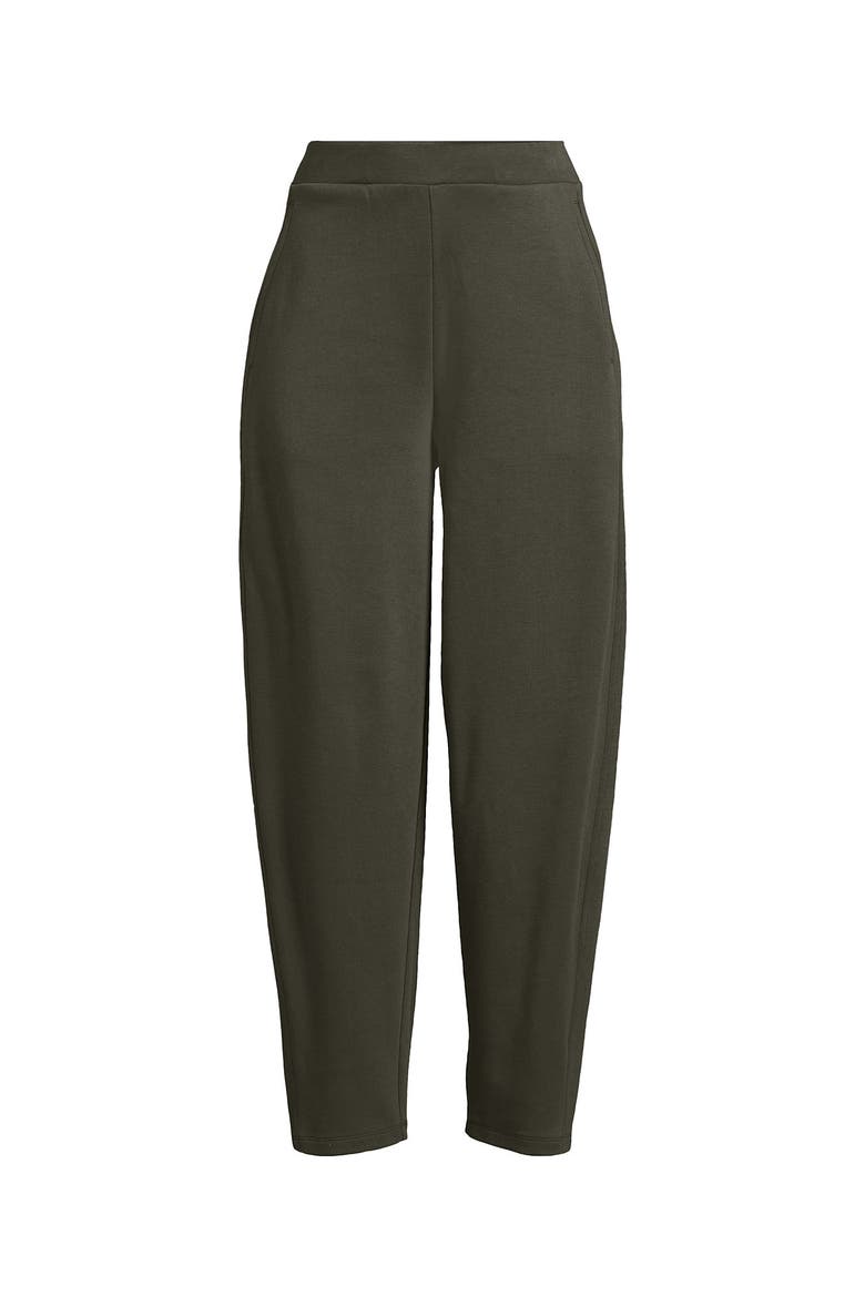 Plus Size Sport Knit High Rise Barrel Ankle Pants, Alternate, color, Forest Moss