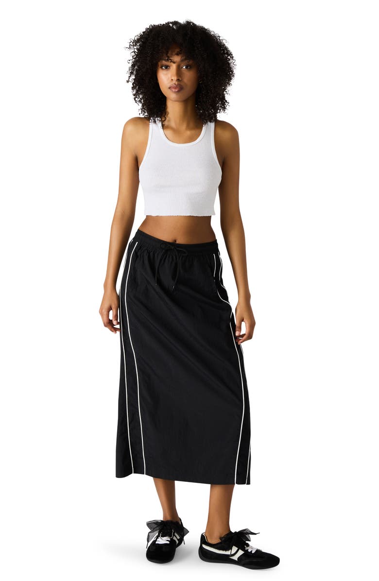 Steve Madden Danielle Piped Drawstring Waist Skirt, Alternate, color, 