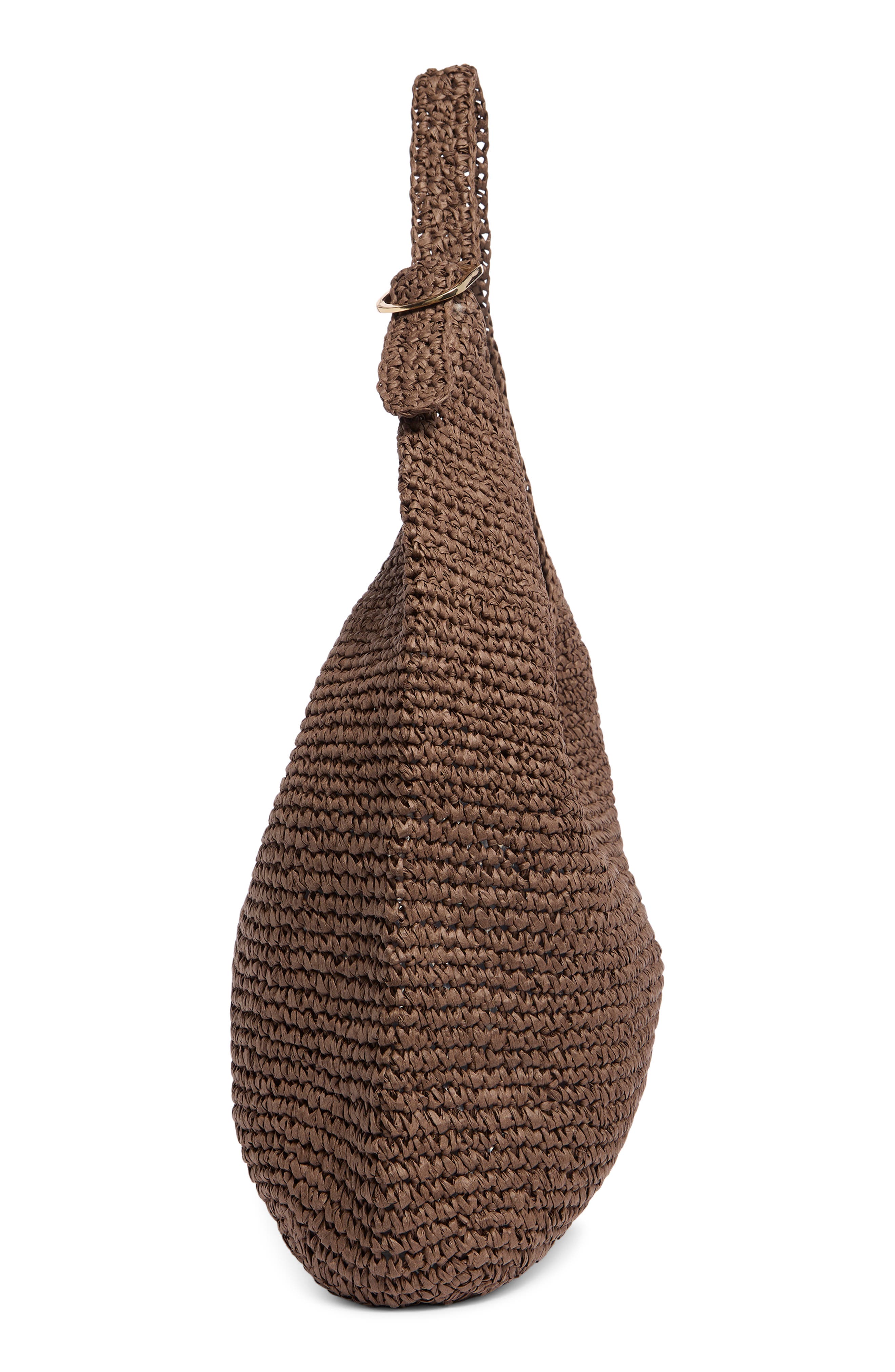 Collection XIIX Slouchy Straw Bag, Alternate, color, Chocolate