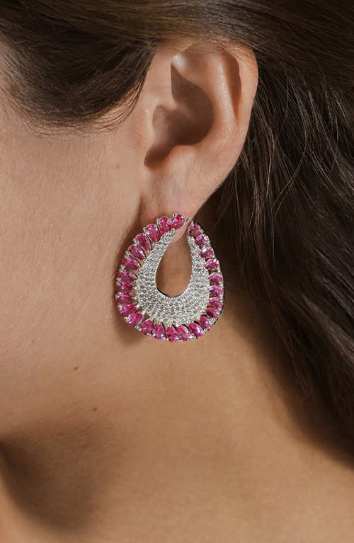 Sterling Forever Maria Elena Cubic Zirconia Statement Stud Earrings
