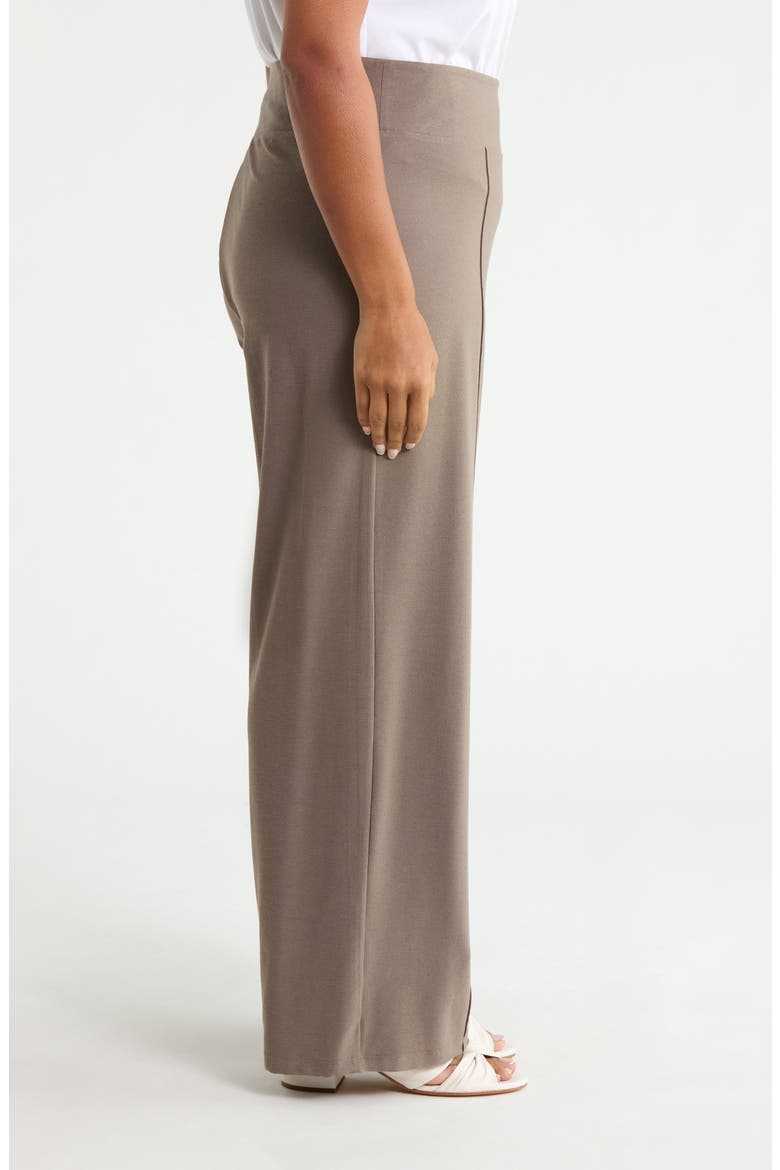 High Waist Wide Leg Seamed Pants, Alternate, color, COBBLESTONE