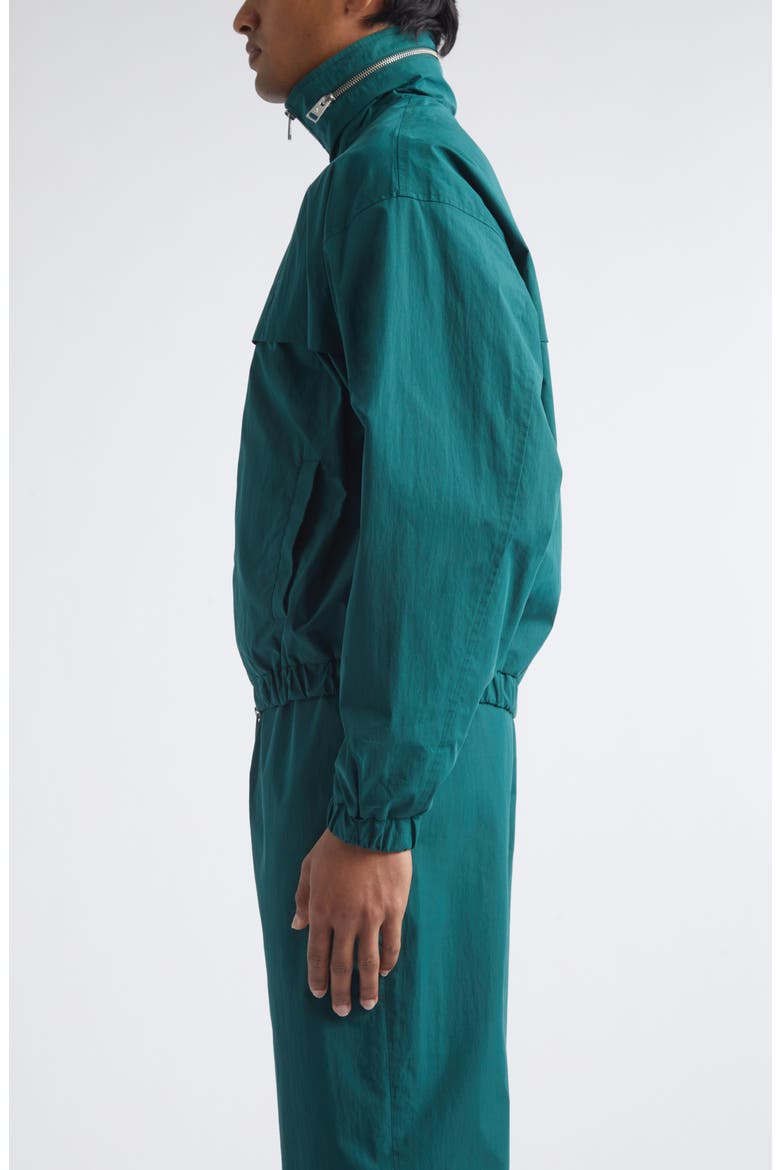 Embossed Ami de Coeur Water Repellent Windbreaker Jacket, Alternate, color, VERT SAPIN