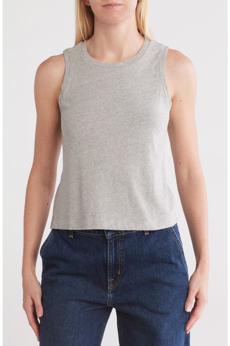 Mikaela Crop Tank, Main, color, HEATHER GREY
