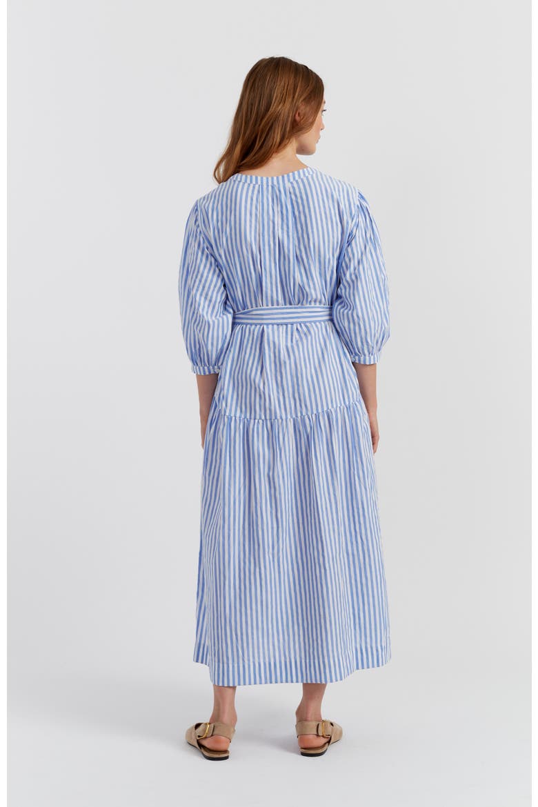 Oxford Stripe Cotton Shirt Dress, Alternate, color, Blue Stripe