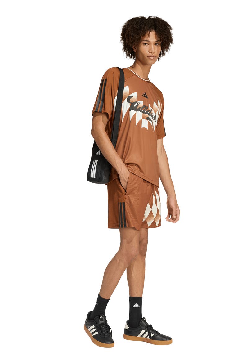 Tiro X Common Goal Jersey T-Shirt, Alternate, color, DUSKY BRONZE/ OFF WHITE/ BLACK