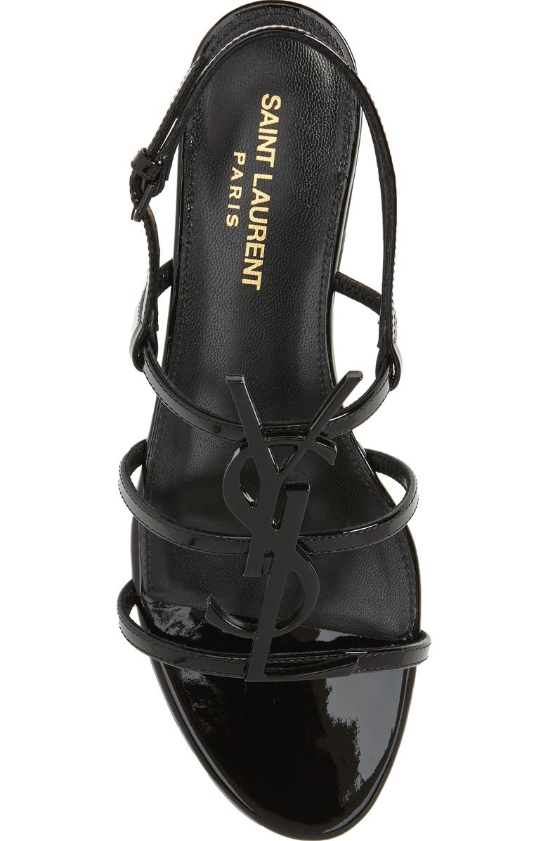 Saint Laurent Cassandra Logo Sandal, Alternate, color,