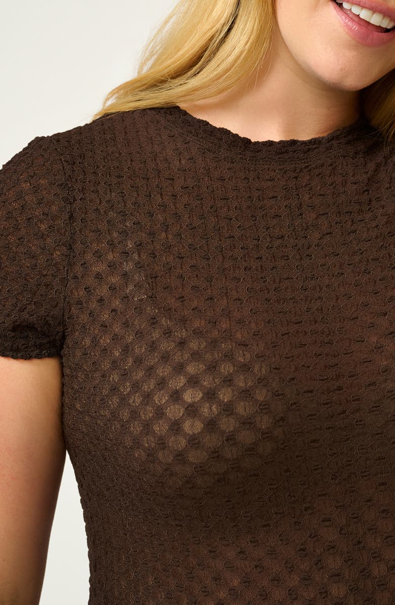 Estelle Naomi Texture Knit Top, Alternate, color, Espresso