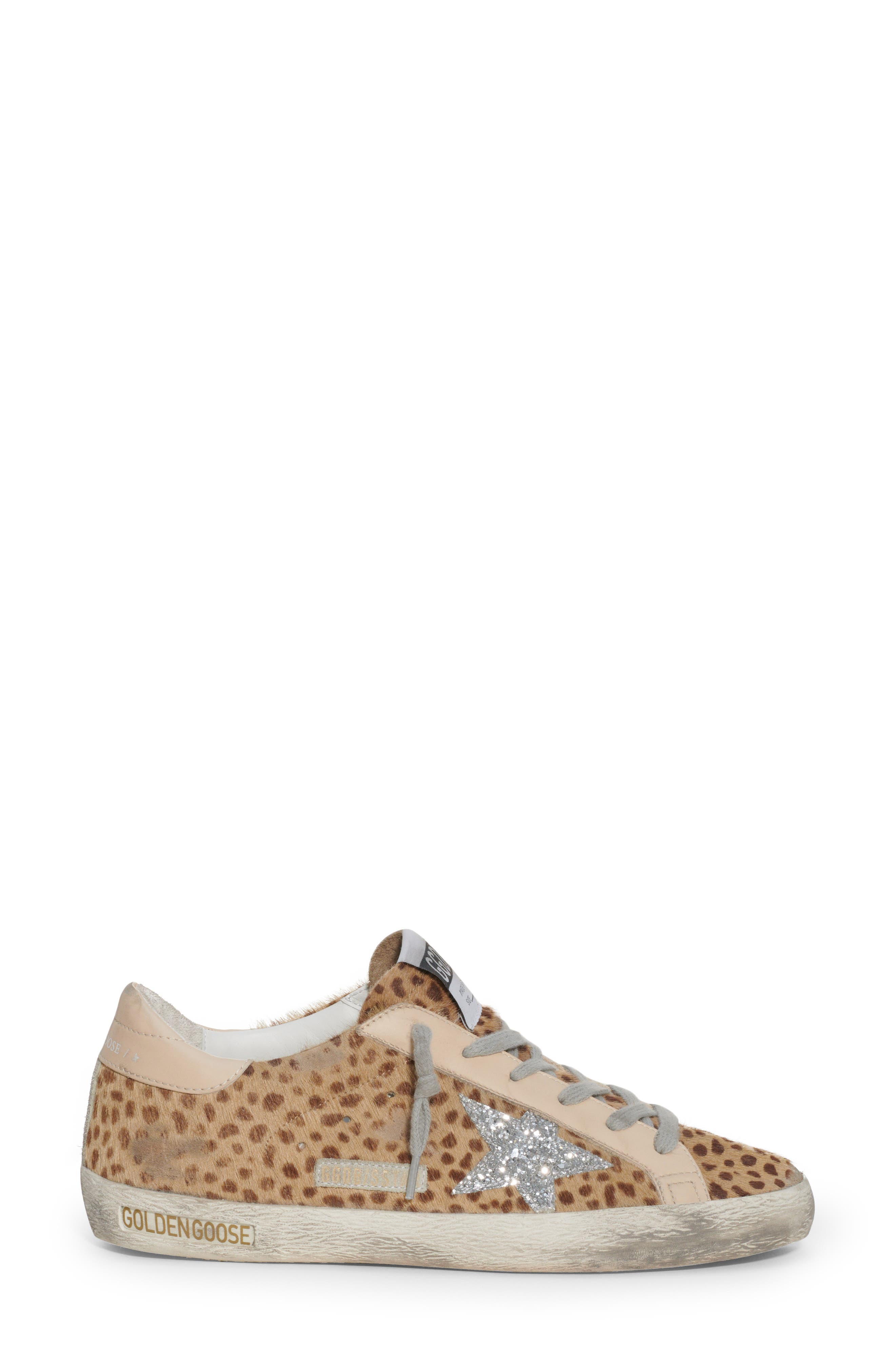 Golden Goose Super-Star Animal Print Genuine Calf Hair Sneaker, Alternate, color, 