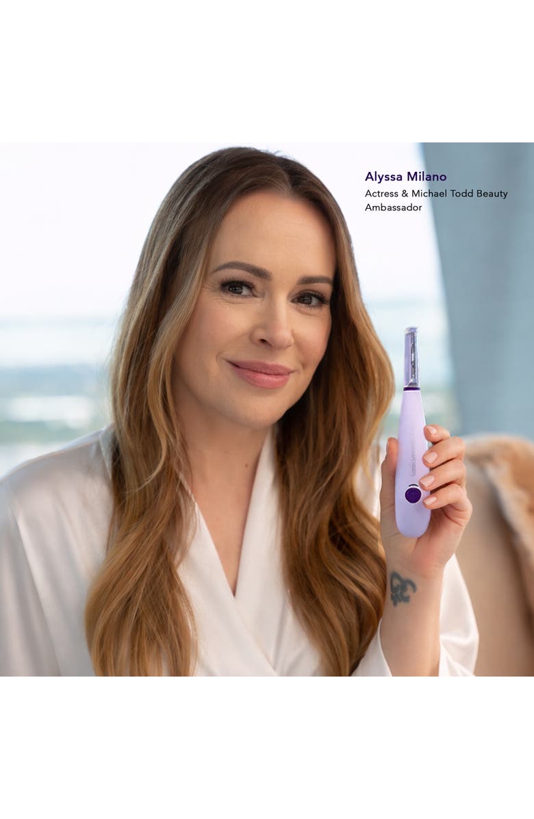 MICHAEL TODD BEAUTY Sonicsmooth Pro+ 2 in 1 Facial Exfoliation & Peach Fuzz Hair Removal System, Alternate, color, Reflects All Light Fully.