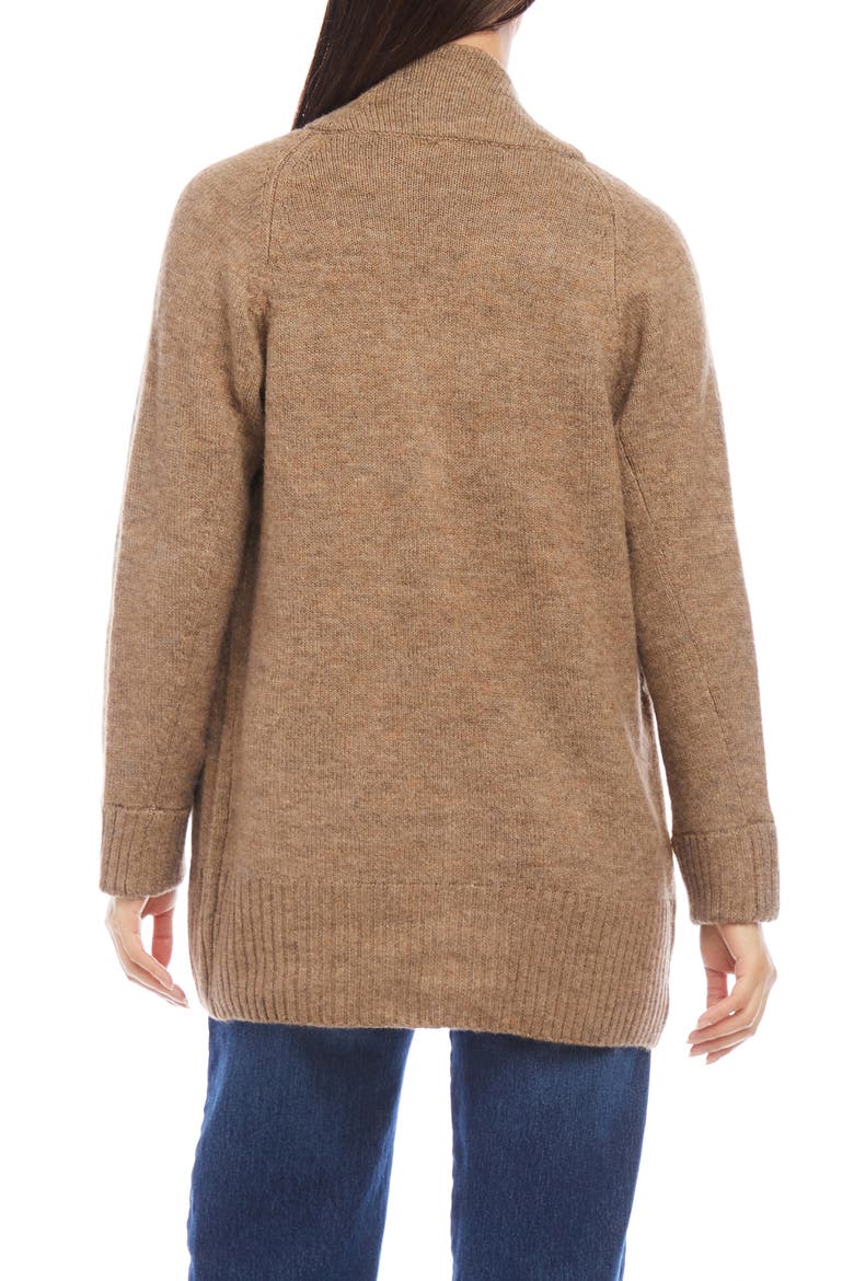 Open Front Cardigan, Alternate, color, EARTH