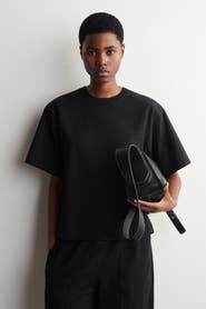 COS Poplin-panelled Jersey T-shirt