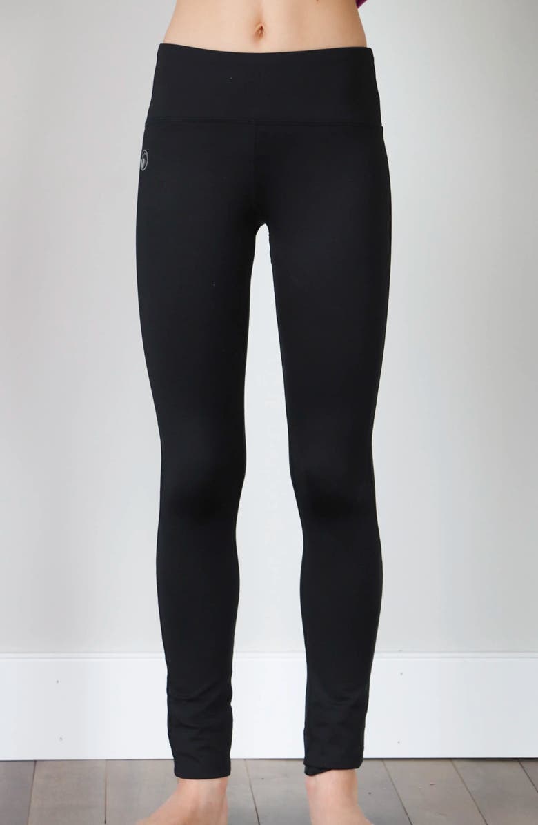 Limeapple Basic Black Activewear Leggings, Alternate, color, Black