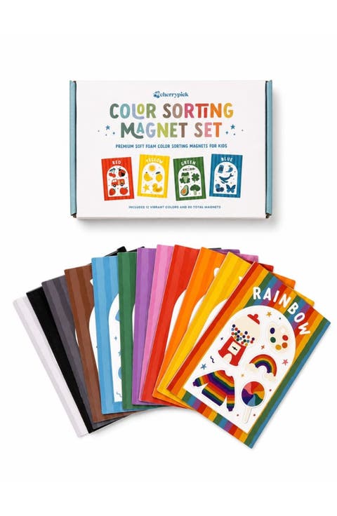 Color Sorting Magnets, 65 Piece Set