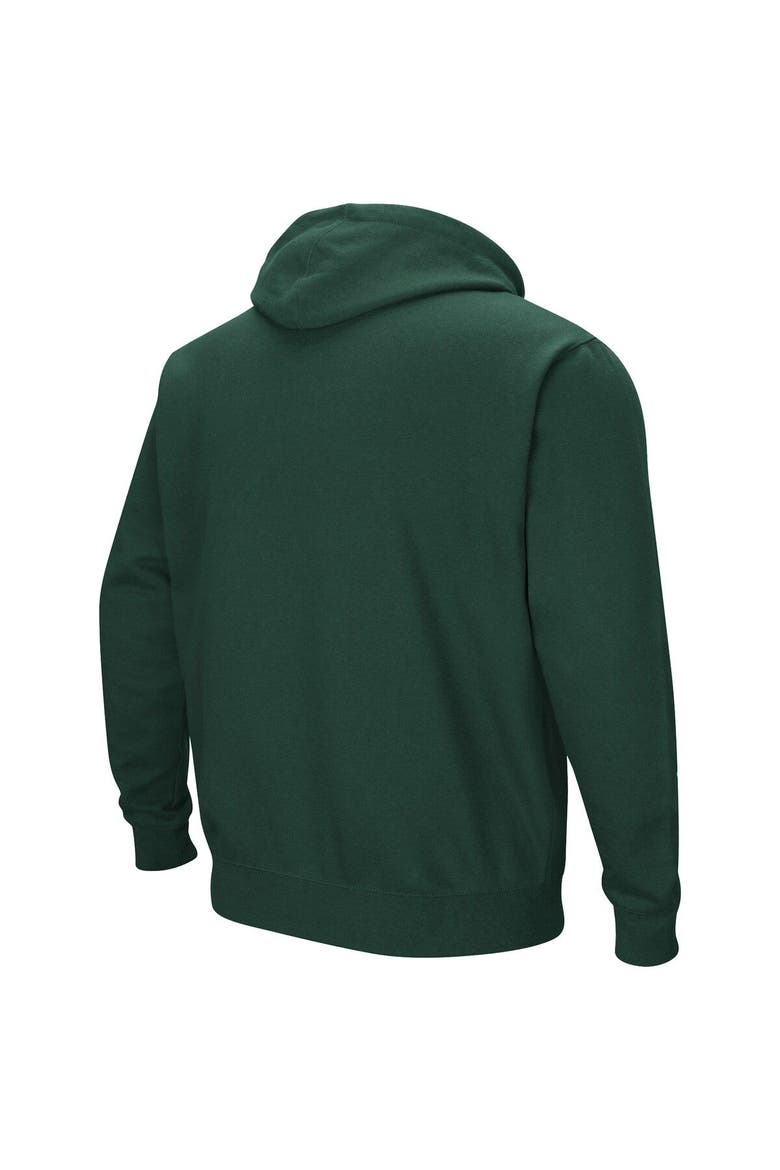 Men's Colosseum Green William & Mary Tribe Arch and Logo Pullover Hoodie, Alternate, color, Green