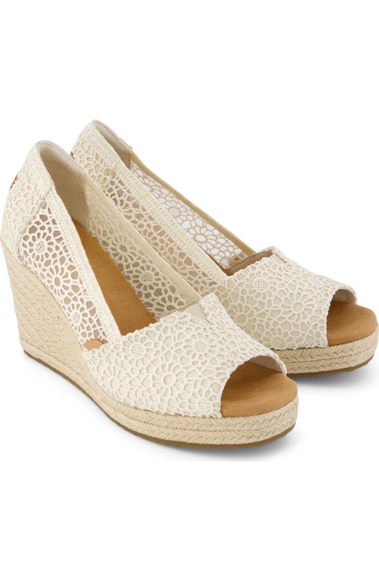 TOMS Essential Wedge Pump, Alternate, color, Natural Crochet