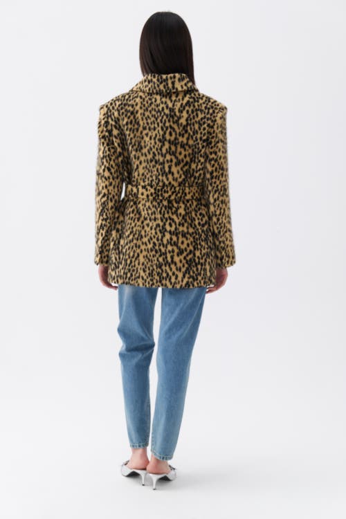 Shop Nocturne Leopard Print Jacket In Multi-colored