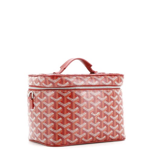 Pre-owned Goyard  Goyard Muse Vanity Case Coated Canvas In Red