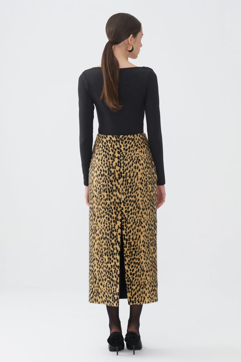 Leopard Print Pencil Skirt, Alternate, color, Multi-Colored