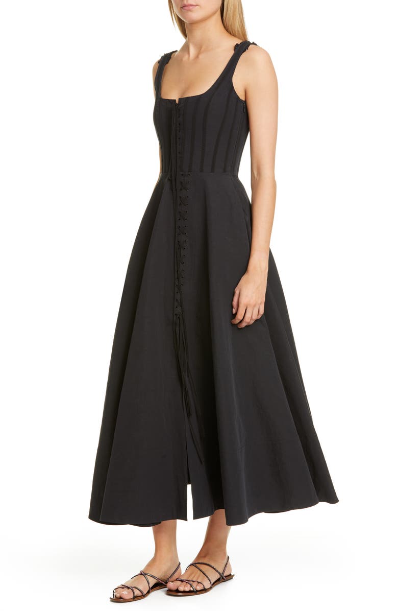 Brock Collection Corset Bodice Maxi Dress, Alternate, color, 