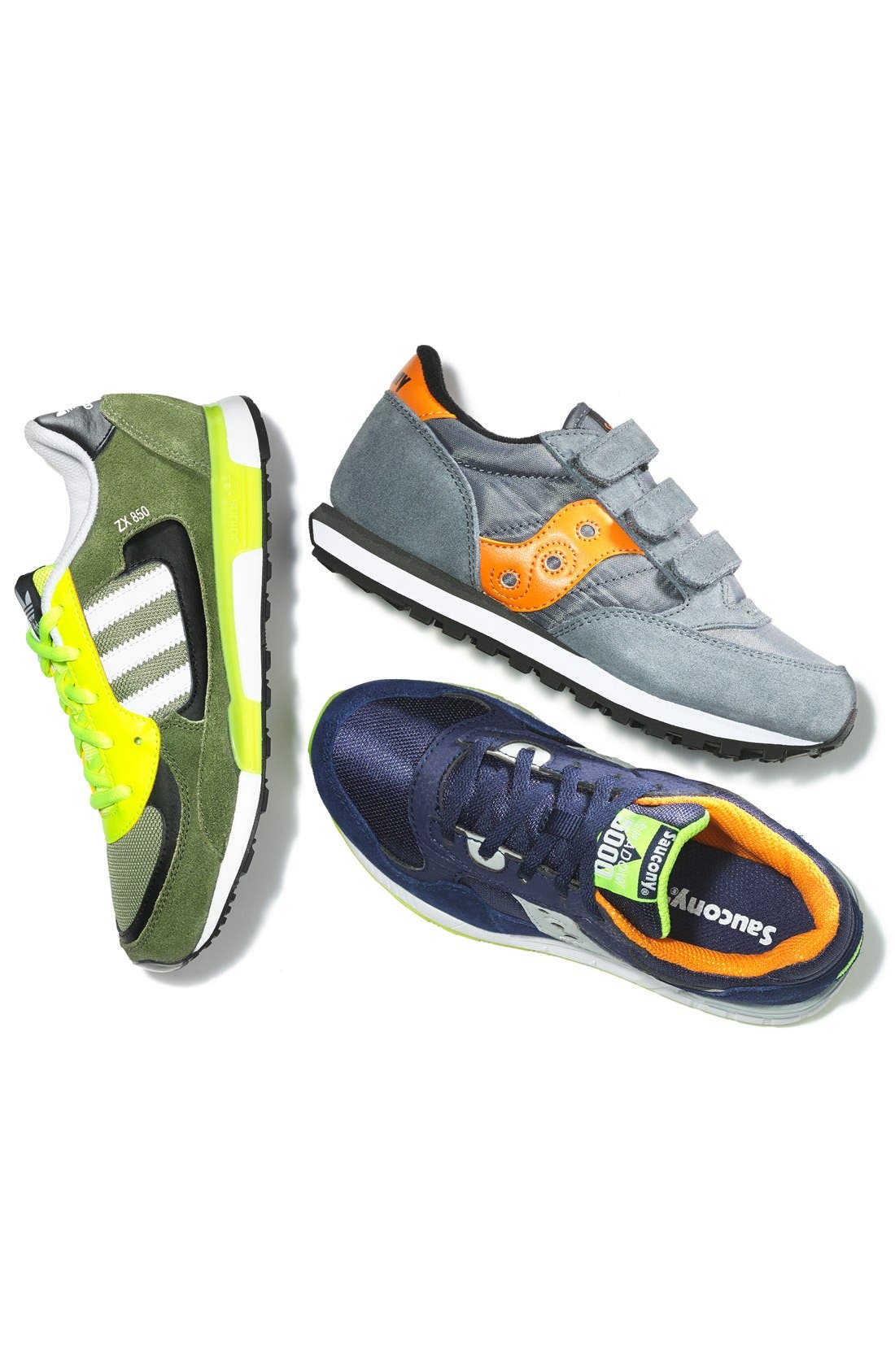 'Jazz' Sneaker, Alternate, color, GREY/ ORANGE
